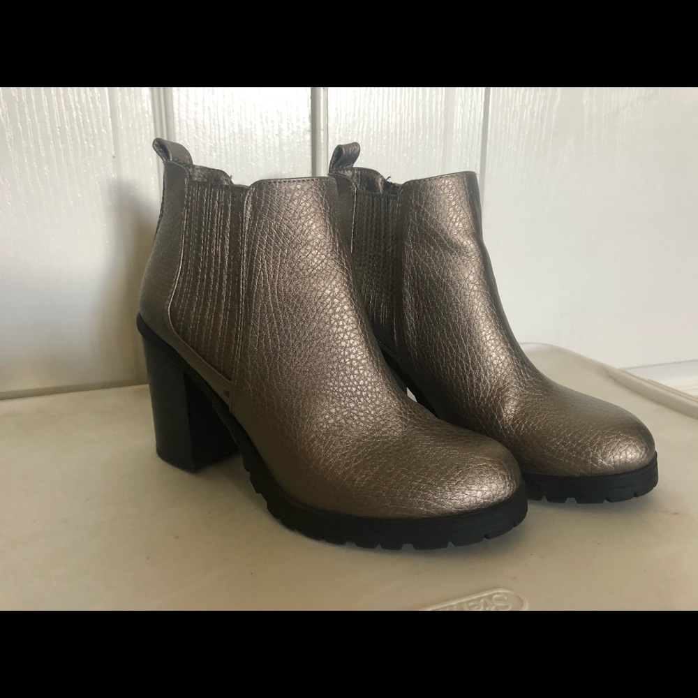 Gold booties